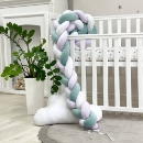 Protectie laterala patut bebe menta-violet (2)